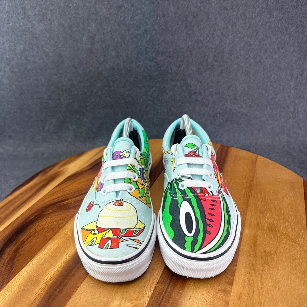 Vans Custom Culture Hoya Fruit Graphic Sneakers Light Blue Womens 7 Low Top - Picture 3 of 11